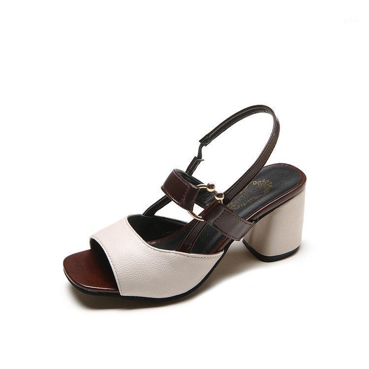 

Women's Shoes 2021 Spring New Fashion Wild Thick With Fish Mouth Roman Shoes Hollowed Out With High Heel Sandals1, Black