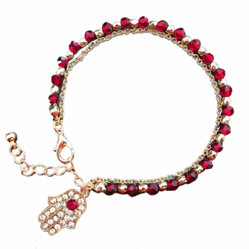 

1pcs Bohemian Charm Bracelet Hamsa Hand Bracelets For Women Jewelry Boho Bangles