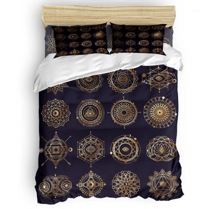 

Golden Geometry Moon Sun Flowers Lines Duvet Cover Set Warm And Comfortable 2/3/4pcs Bedding Set Bed Sheet Pillowcases Cover1, Lex07259sjtz2