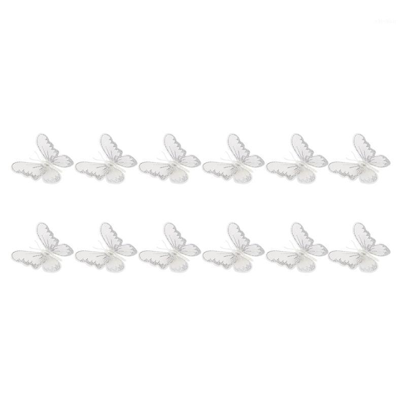 

12PCS 3D Sequins Butterfly Hair Clips For Christmas Tree Headband Artificial Flowers Wedding Bride Ornaments Jewelry DIY Decor1
