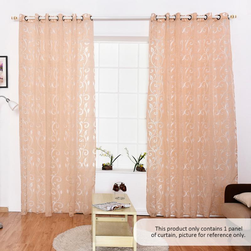 

1Pcs Polyester Window Curtain Blackout Grommet Top Window Curtain Panel Living Room Bedroom Drape Sheer, White