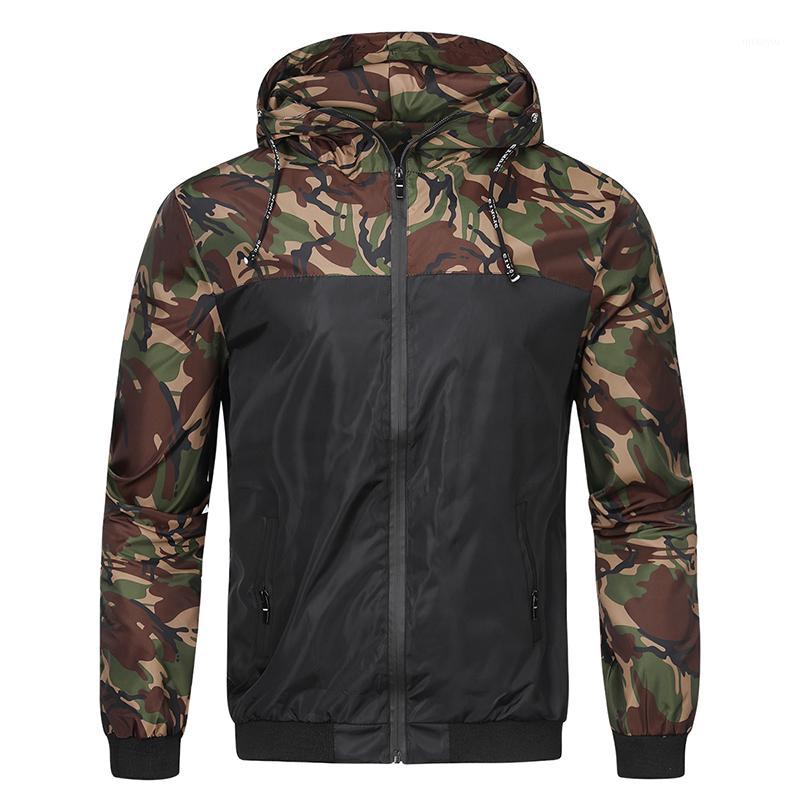 

Men's Jackets Men Hooded Camouflage Style Coats Casual Colorful Male Zipper Hoodies EU Size Jacket Coat Mens1, Blue
