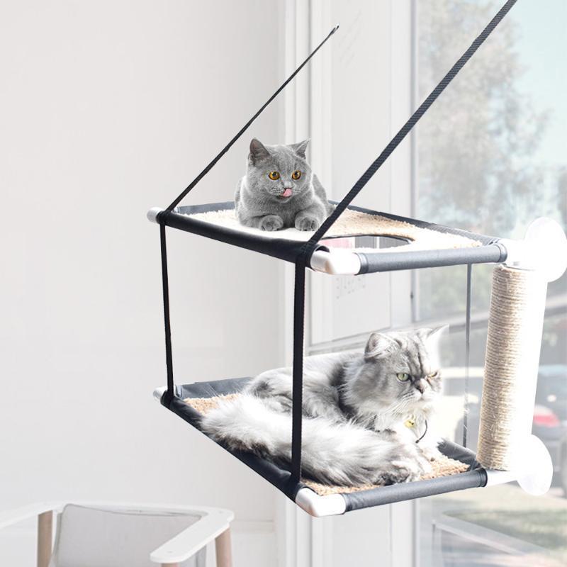 

Cat Balcony Hammock Cat Sunny Seat Pet Waterproof Fabric Bed Climbing Sleeping Mattress Tent Sleeping Bed House1