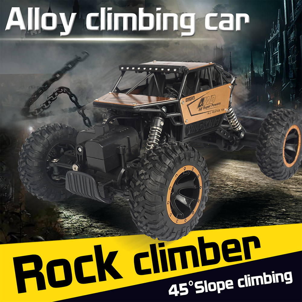 

1:16 4WD remote control car 2.4G RC dobule motor car alloy climbing model off-road vehicle kids electric toys gifts 02