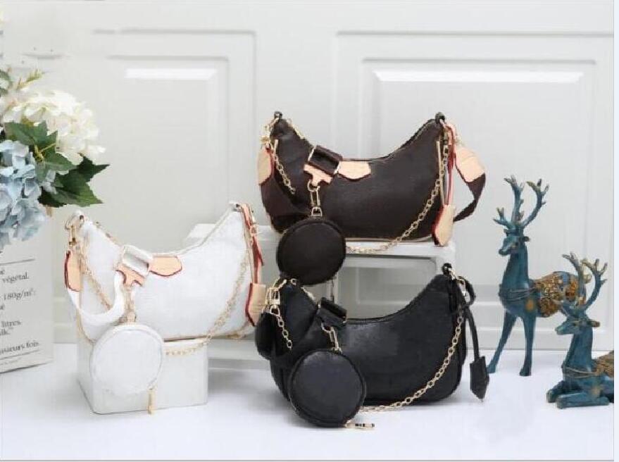 

3 colors handbags purses Women mini 3pcs crossbody bag vintag shoulder bags leather color straps wallet, White flower