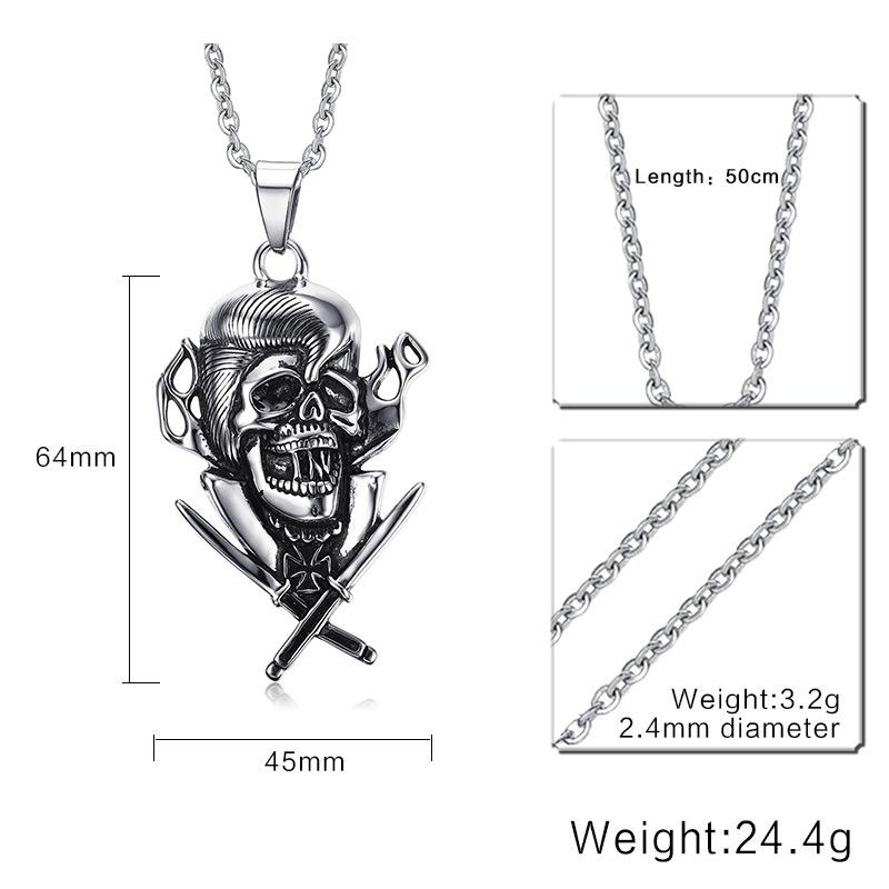 

QWC stainless steel ip plated man 2 color Magnet stone steel gold color Expensive Pirate Skull for punk style