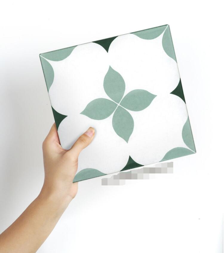 Moroccan dark green small tiles Nordic retro toilet bathroom wall and floor kitchen restaurant tile-image-631019076