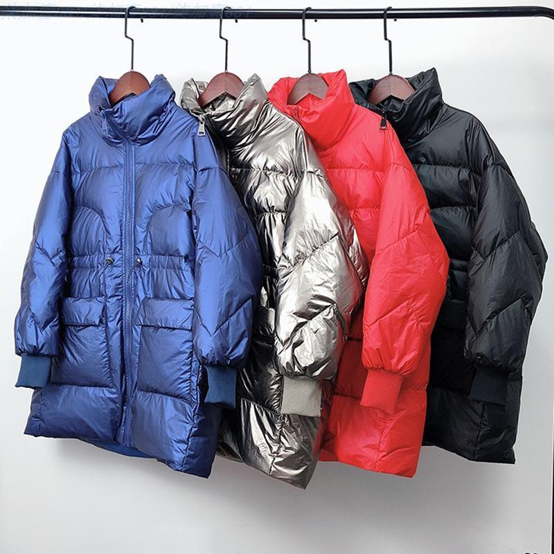 

SEDUTMO Winter Oversize Duck Down Jackets Women Warm Thick Long Coat Autumn Fashion Slim Casual Puffer Jacket ED12981, Black
