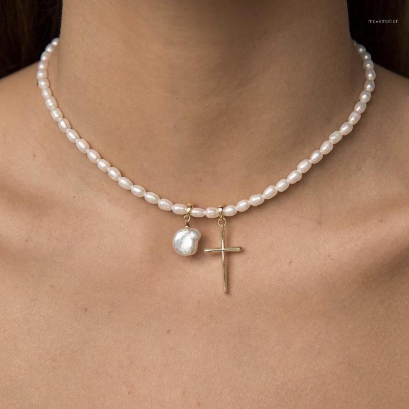 

Fashion Cross Pearl Necklace Crystal Necklace Inlaid Zircon Love Heart Party Gift Pendant 2020 Fashion Jewelry Trend1