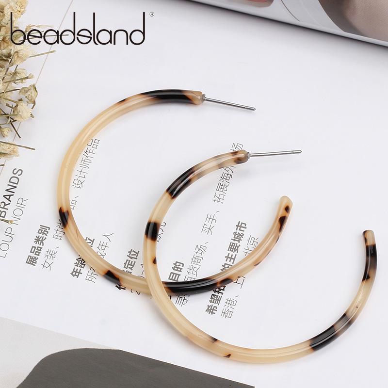 

Beadsland Acetic Acrylic C shapped Earrings For Women Fashion Jewelry Girl Gift 38638thin wholesale 12prs/lot