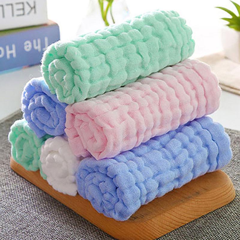 

Towel 2pcs/set Wholesale Baby Cotton Saliva Towels, Gauze Face Wash, Born Babies Supplies, Small Soft Square, Green