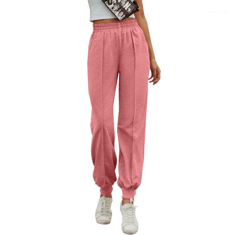 

2021 Women Joggers Sweatpants Fashion High Waist Solid Loose Hip Hop Street Sports Casual Trousers Ankle-tied Pants 6 Colors1, Gray