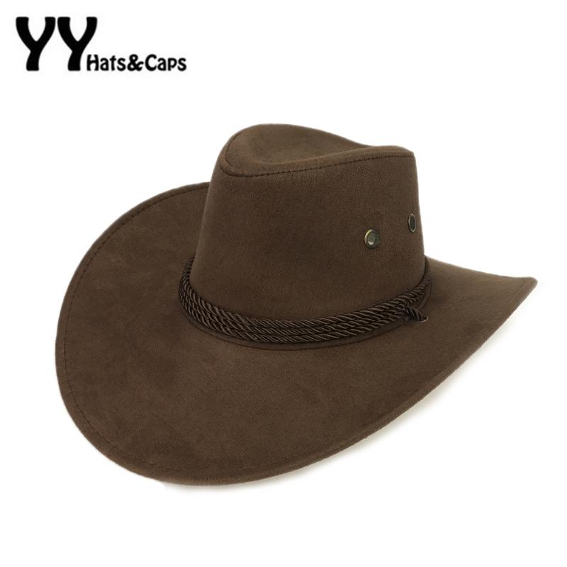 

Cool Western Cowboy Hats Men Sun Visor Cap Women Travel Performance Western Hats Chapeu Cowboy 9 colors YY17059, Yellow cowboy hats