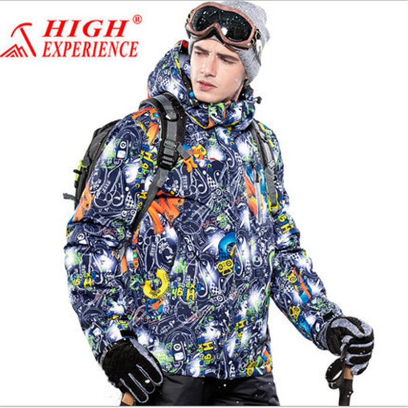 

HIGHT EXPERIENCE Professional Skiing Jackets Waterproof Warm Winter Outdoor Snow Sportwear Women & Men Snowboarding Ski Jacket, Men color1