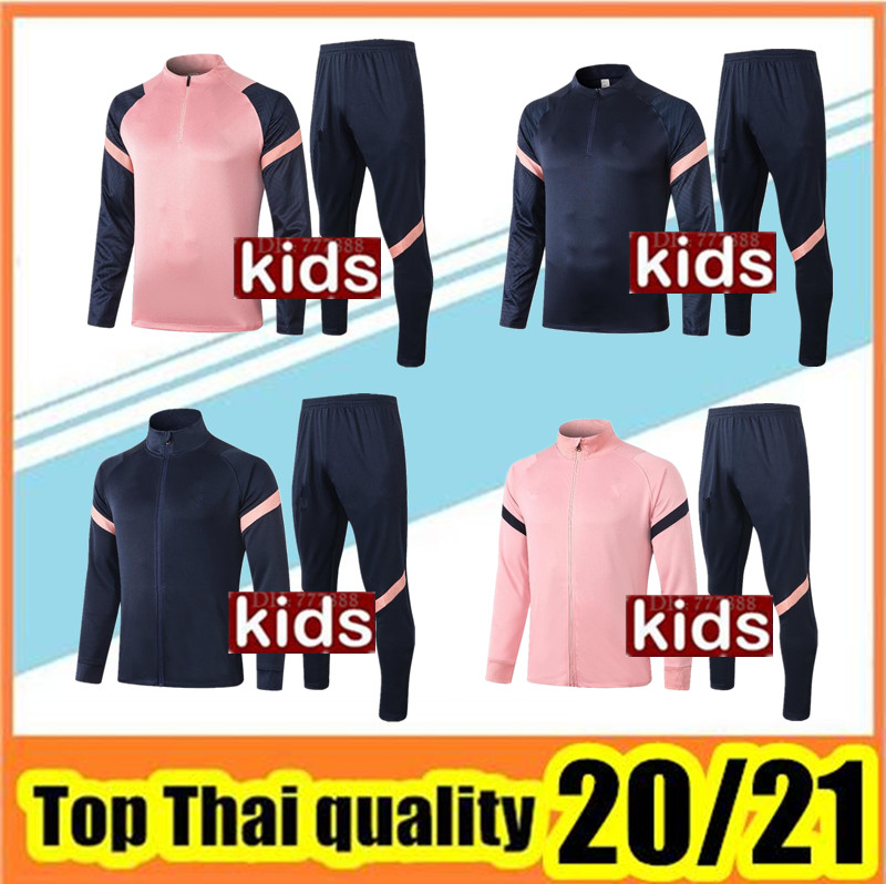 

kids football jacket set soccer tracksuit 2020-2021 kids football training suit survetement chandal jogging