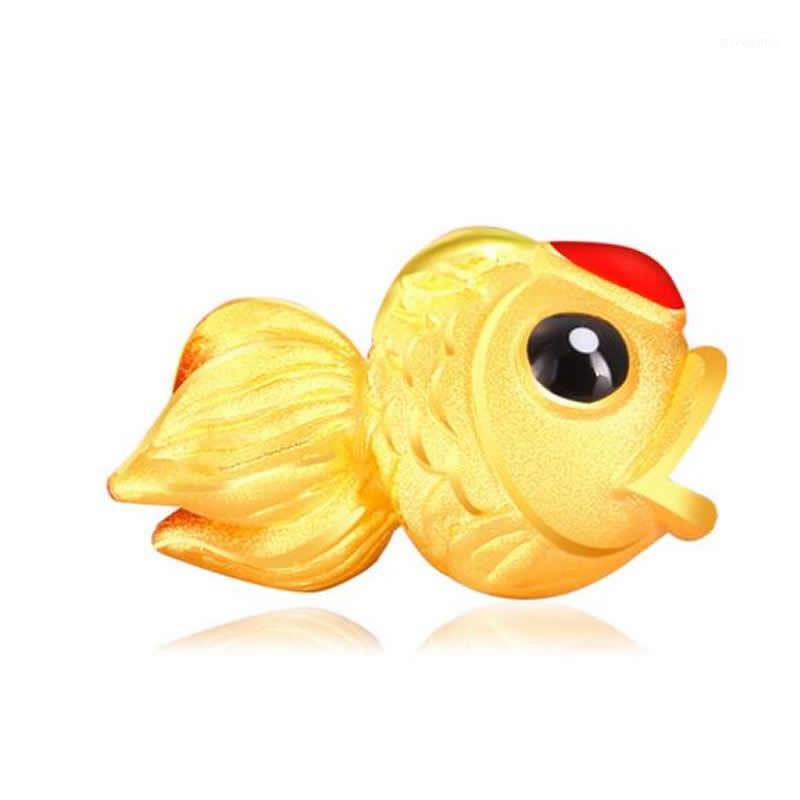 

New Arrival 24K Yellow Gold Bracelet Women 999 Gold 3D GoldFish Bracelet1