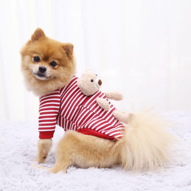 

Pet Products Dog Clothing Coat Jacket Sweater Cute Teddy Bear doll Clothes For Yorks Pet Dog Costume Clothes For Small Dogs1, Red