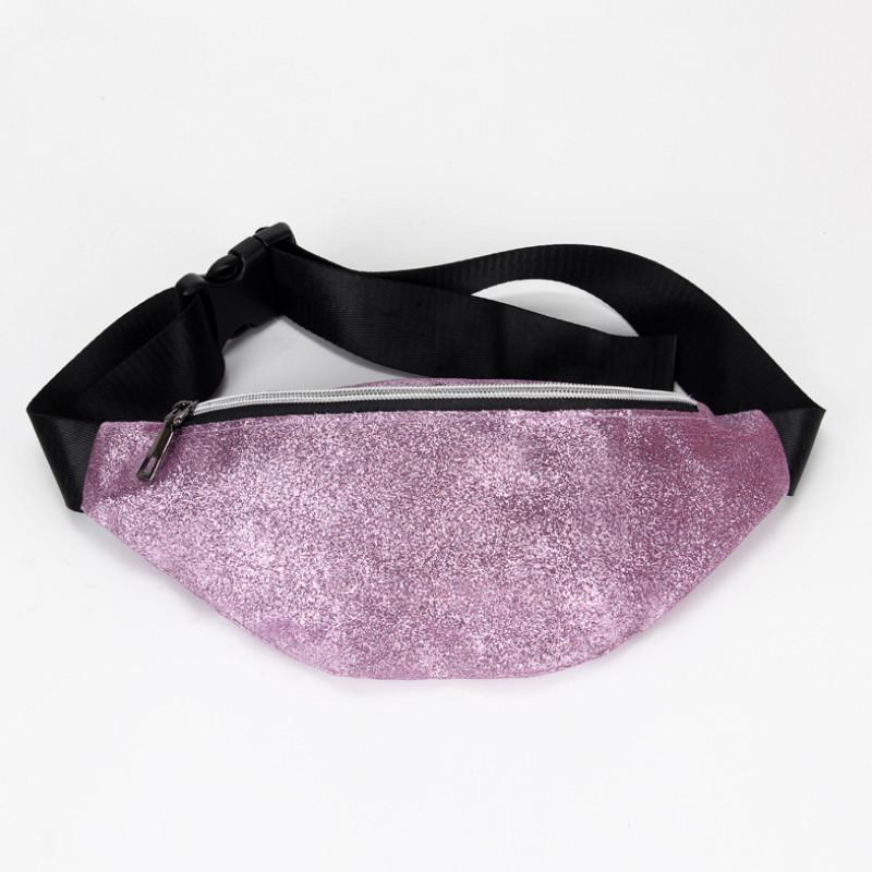 

Fashion Fanny Pack Shiny Waist Pack with Adjustable Belt for Women Girls Bum Bag1, Sky blue