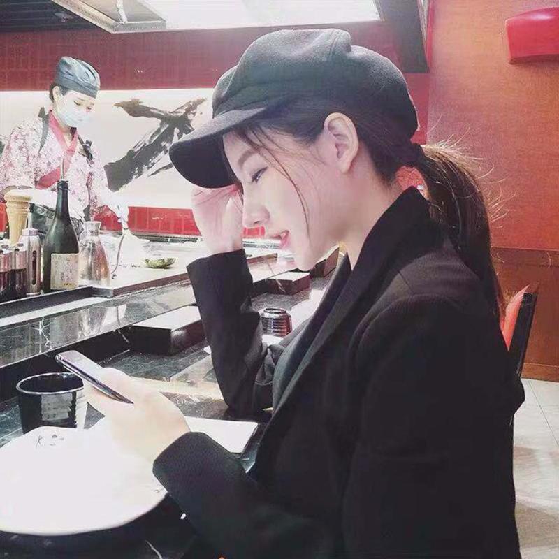 

Fashion Autumn Winter Hat for Women Solid Plain Octagonal Newsboy Cap Men Ladies Casual Wool Hat Fashion Beret Women Painter Cap, Khaki