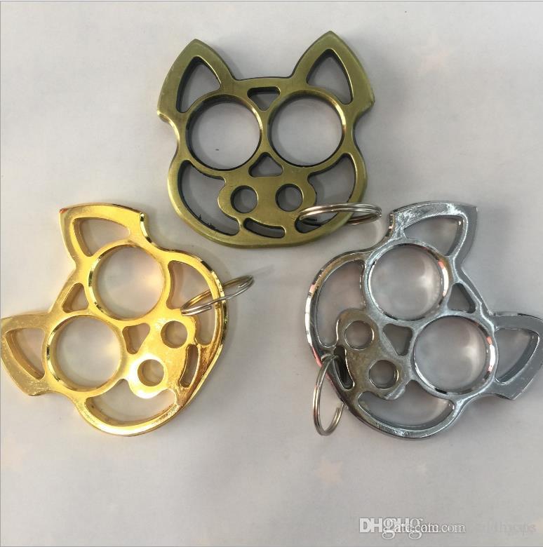 

pig key chain tiger rigng finger protective gear key chain Save your equipment outdoor safe double hand tool Fist knuckles iron fist02#6381