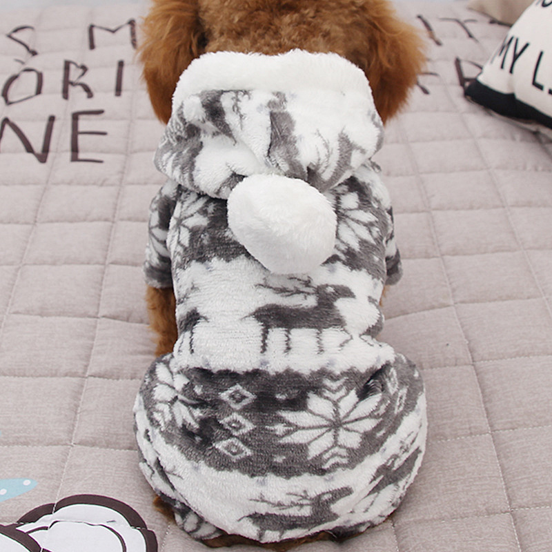 

100% Cotton Print Pet Dog Cat Warm Clothes Puppy Kitten Jumpsuit Hoodie Coat Doggy Apparel Keep Winter Dog Clothes Pet Clothes