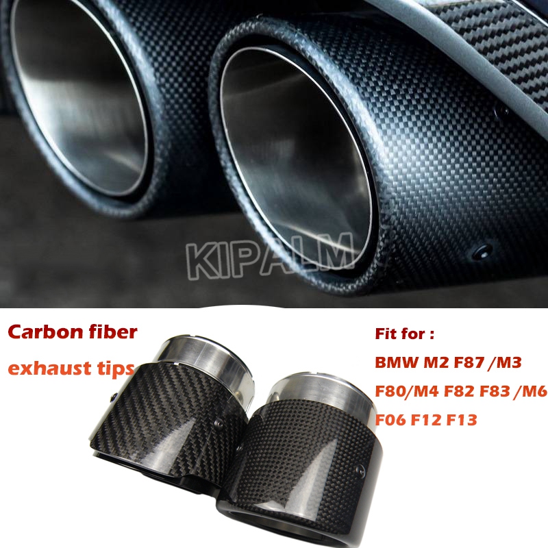 

4pcs/set Carbon Fiber Exhaust muffler Tip For BMW M2 F87 M3 F80 M4 F82 F83 M6 F06 F12 F13