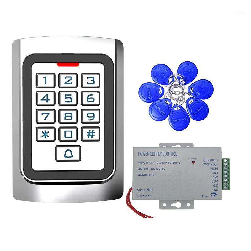 

Access Control gate motor Keypad/RFID Reader 125KHz Wiegand 26 Illuminated Metal Indoor Outdoor IP68 +10 ID tags+power supply1