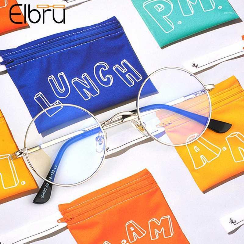 

Elbru Anti-blue Light Round Metal Glasses Frame Personality Style Clear Lens Full Frame Glasses Eye Protection Spectacles Unisex1
