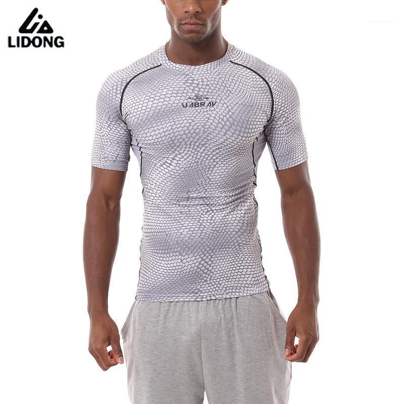 

New Style Men Sport Fitness Bodybuilding Gym T-shirt Men' Compression Tights Running Shirts Basketball Crossfit Under Tee Tops1, Black