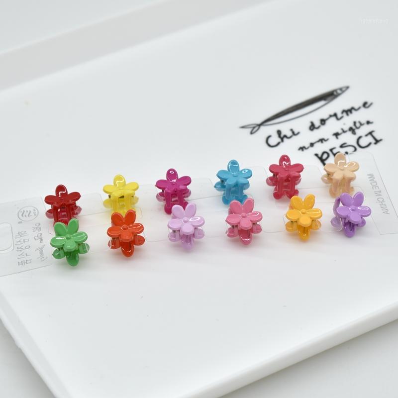 

12pcs New Fashion Baby Girls Small Hair Claw Cute Candy Color flower Hair Jaw Clip Children Hairpin Accessories Wholesale1