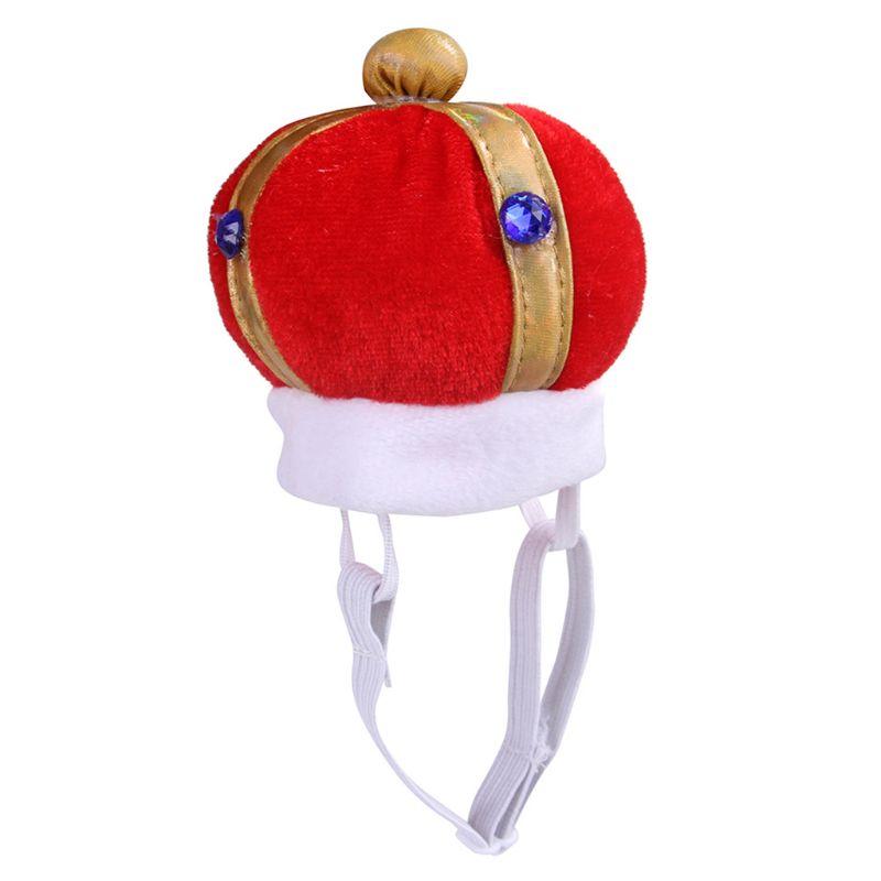 

Pet Dog Crown Hat Puppy Birthday Party Cap Headwear Headdress Decoration Costume Accessories, Red