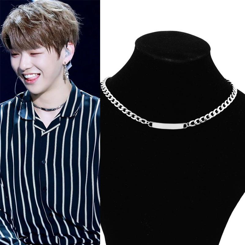 

Stainless Steel Curved Chain Necklace Korean Star Celebrity Inspired Fashion Chain Short Necklace Ornament Wholesale