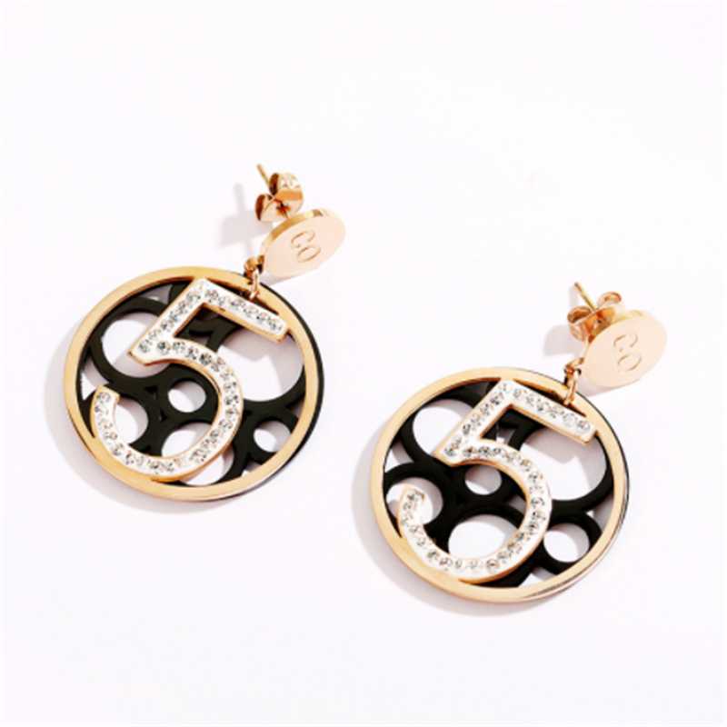 

Rhinestone Stud New Number Style Girl Earrings For Women 2021 Pendants Vintage Jewelry Female Christmas Gifts For The New Year