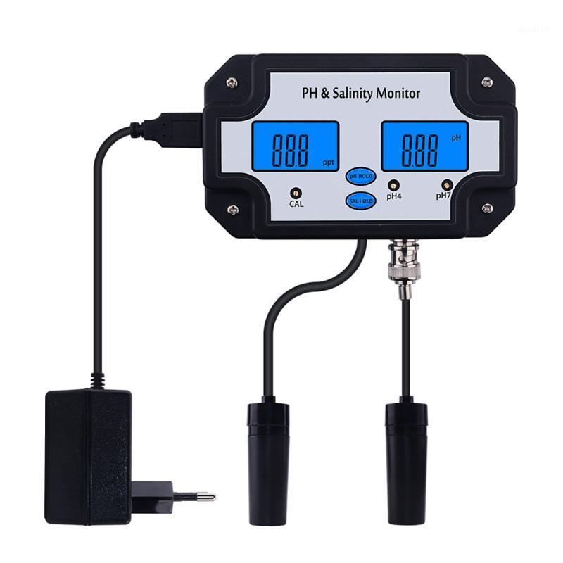 

2 In 1 Multifunctional High Accuracy Swimming Pool Aquaculture Fish Tank PH Salinity Monitor DC 6V Water Quality Testing1