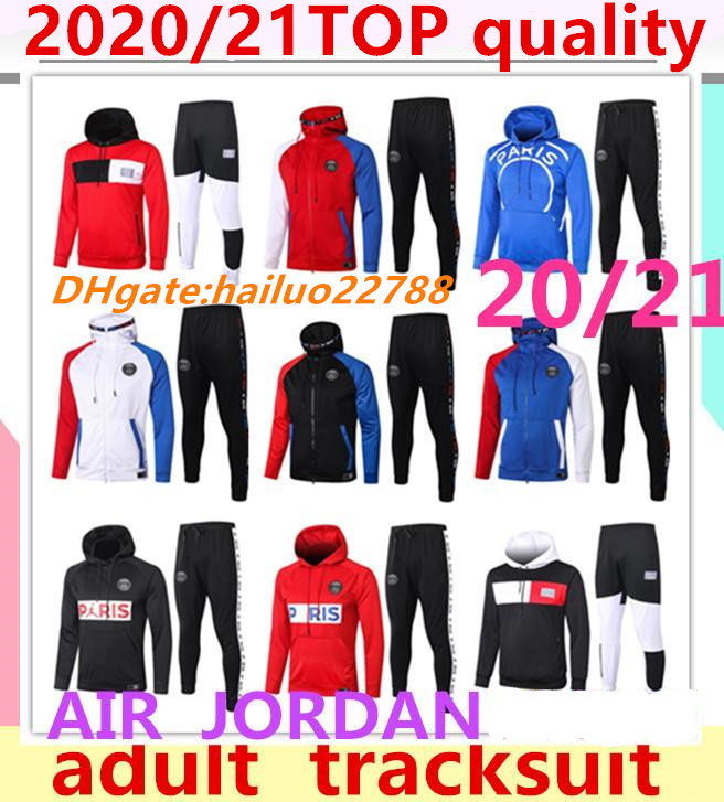 

2020/21 Jordam Paris jacket hoodie Survetement 2021 Paris MBAPPE football jackets soccer HOODIE TRACKSUIT, Black