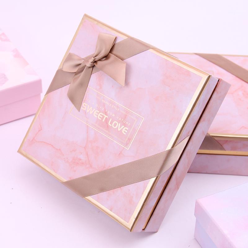 

New Style Wedding Candies Box Wedding Towel Gift Box Bridesmaid Souvenir Pink Hipster Birthday Gift1