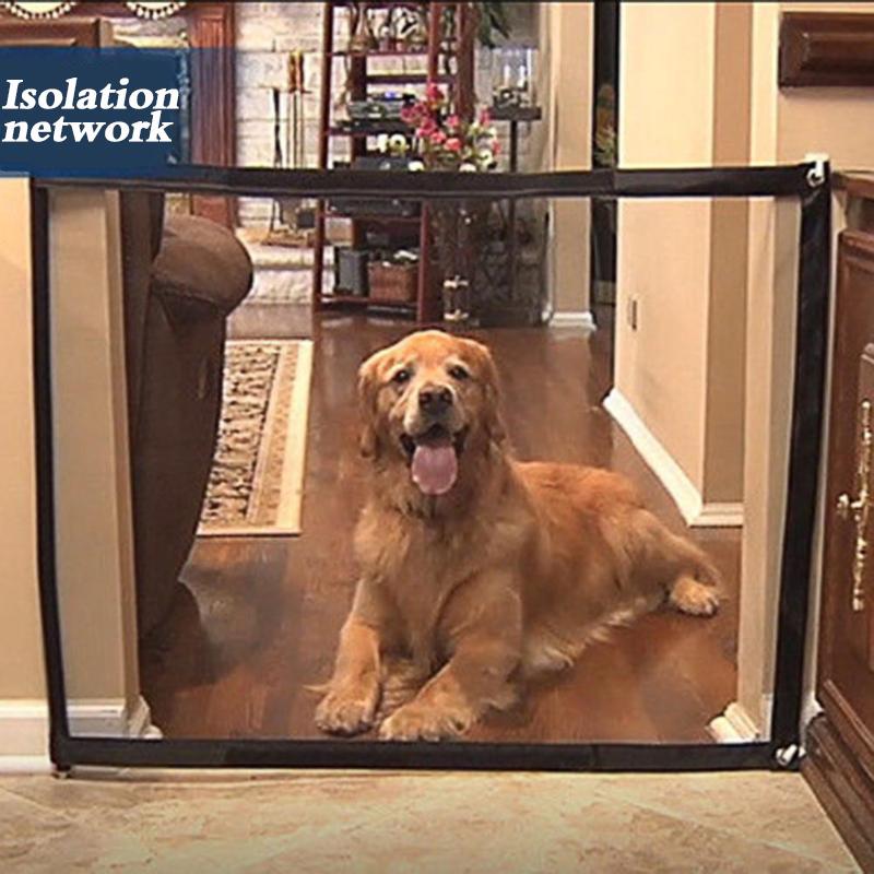 

Dropshipping Dog Gate The Ingenious Mesh Magic Pet Gate For Dogs Safe Guard and Install Pet Dog Safety Enclosure Fences