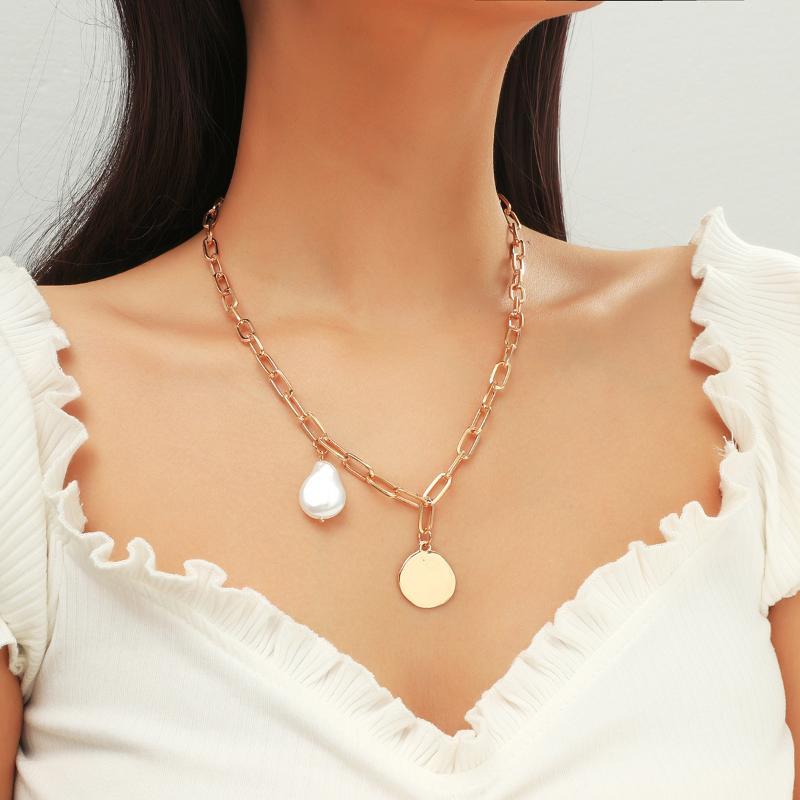 

Vintage Simple Coin Pendant Choker Necklace Women Wedding Collares Statement Kpop Boho Punk Tassel Chain Necklace Neck Jewelry