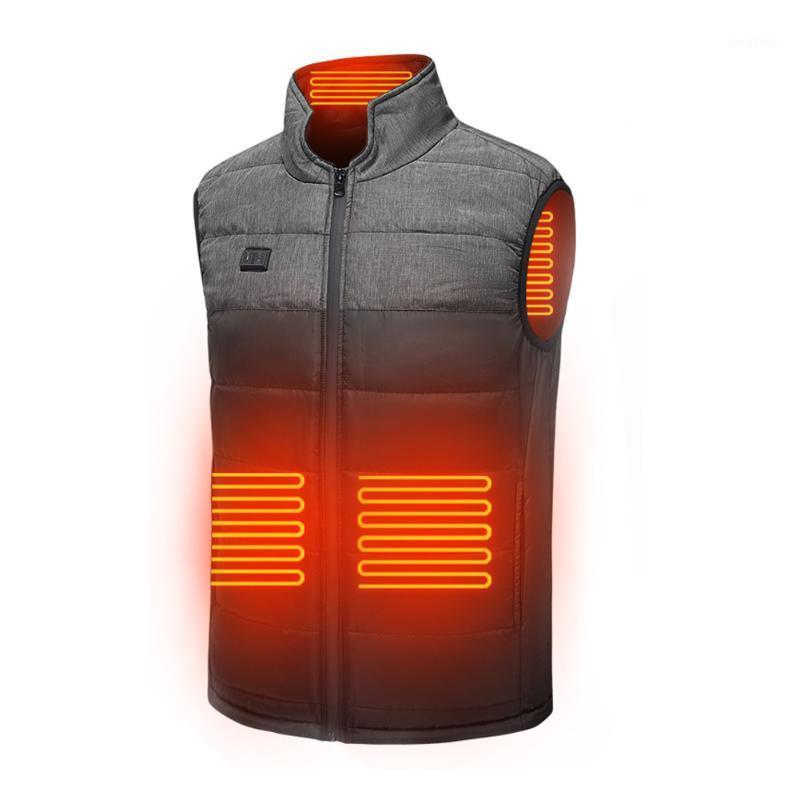 

Men Adjustable Modes Heated Vest Outdoor Hiking Zipper Sleeveless Thermal Climbing Usb Infrared Warm Skiing Winter Camping1, As pic