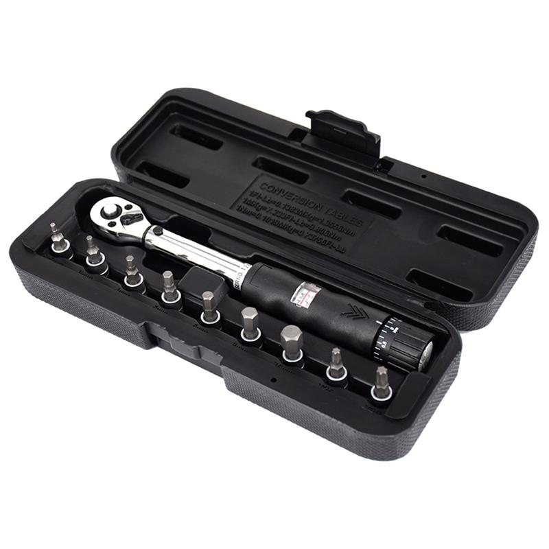 

New 1/4Inch Dr 2-14Nm Bike Torque Wrench Set Bicycle Repair Tools Kit Ratchet Mechanical Torque Spanner Manual Wrenches