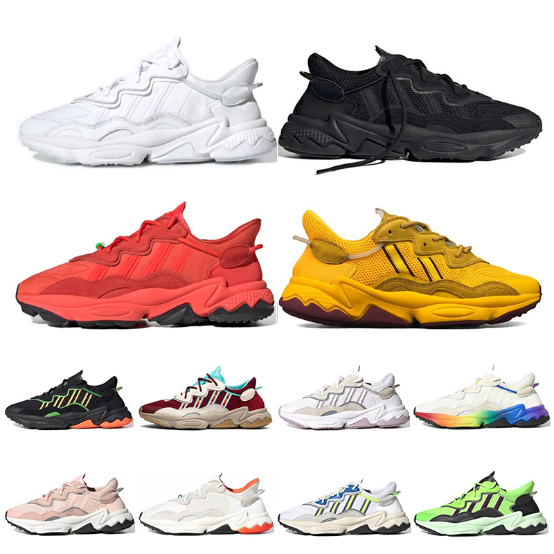 

Hot Ozweego Running Shoes Men Women Pride Neon Green Solar Yellow Halloween Tones Core Black king push Sports Sneakers 36-45, Clould white 36-39