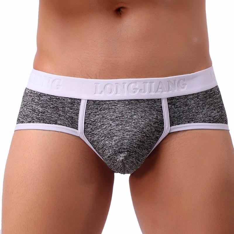 

Men's Soft Briefs Underpants Knickers Shorts Sexy Male Panties underwear Briefs Gay Male Underpants calzoncillo hombre NEW, Gray