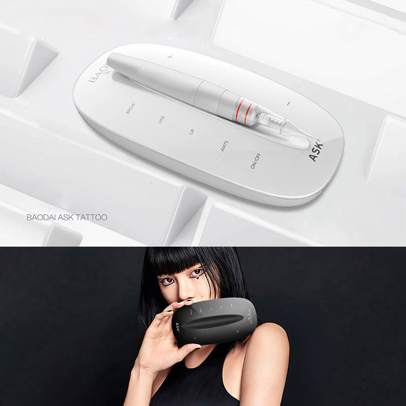 

Permanent Makeup Tattoo Machine Digital Electric Eye Brow Lip Rotary Pen PMU System Makeup Machine With 10pcs Needles Raben