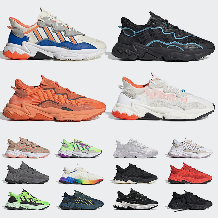 

Hot Ozweego Men Women Casual Shoes Halloween King Push Reflective Xeno Black Bright Cyan Pusha T Mens Trainers Sports Sneakers 36-45, A7 36-45 clear brown