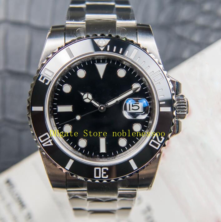

5 Style Real Photo 904L Steel Cal.3135 Watch Mens 40mm Ceramic Bezel Black Dial 116610LN Bracelet Dive Sport 116610 116613 116618 116619 Automatic EW Factory Watches, 02