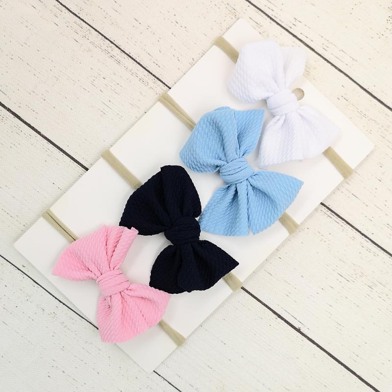

20pcs/lot Baby Girls Small Bow Headband Baby Bow Knot Nylon Headband Hair Accessories Gifts Queenbaby1, As pic