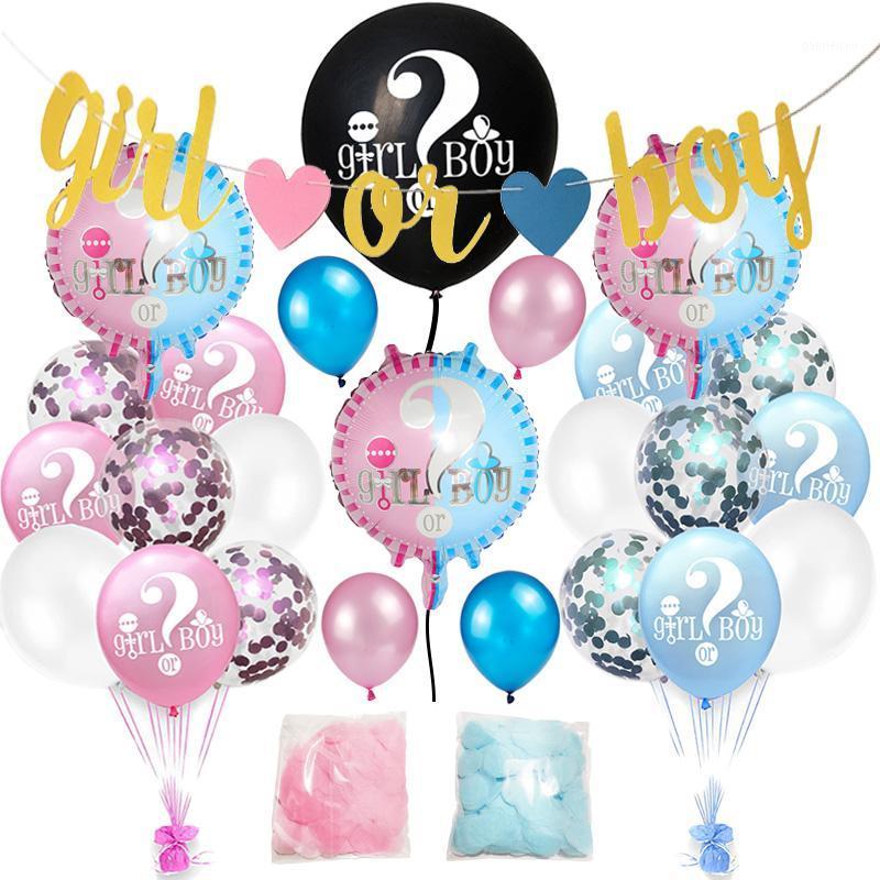 

36 Inch Gender Reveal Confetti Balloons Party Supplies Baby Shower Decorations Foil Ballon Gender Reveal Boy or Girl Banner S6XN1