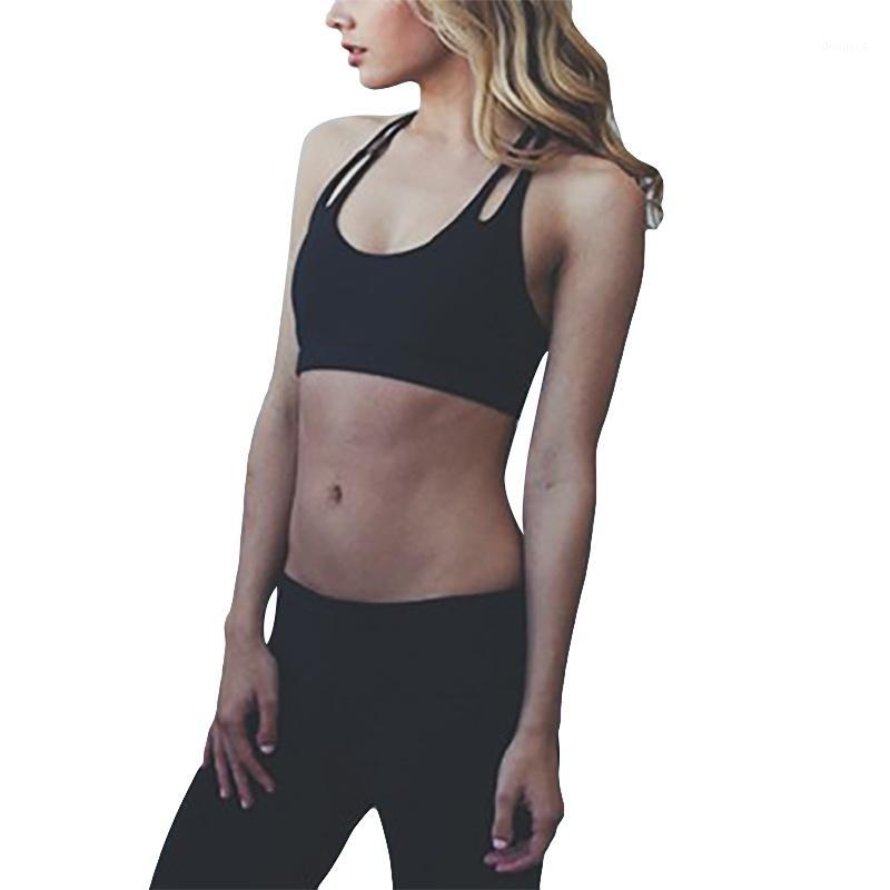 

Women Sport Bras Double Bandeau T-Back Bras Running Top Yoga Bra Fitness Vest Gym Underwear Padded Seamless No Rims1