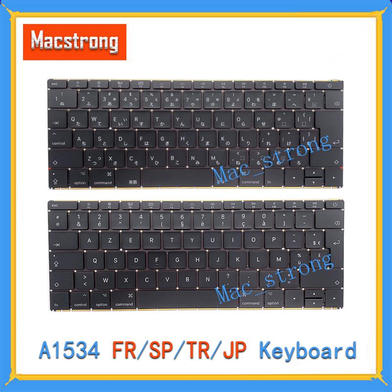 

Brand New Original 12" A1534 Keyboard JP/FR/SP/TR Keyboard For Pro French/Spanish/Turkish/Japanese Without Backlight