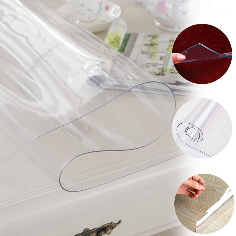 

Table Cloth Rectangular Transparent Pvc Oilcloth for Table Waterproof Silicone Tablecloth Cover Soft Glass Living Room 1mm1, Colour